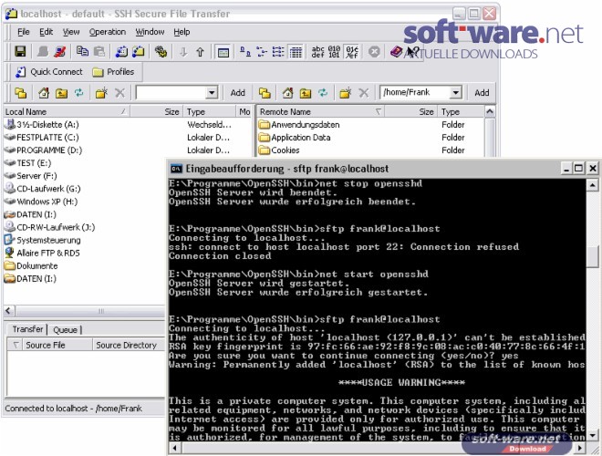 OpenSSH für Windows 3.8.1 - Download (Windows / Deutsch) bei SOFT-WARE.NET