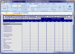 Finanzplan in Excel Screenshot