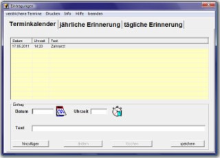 Erinnerung Screenshot