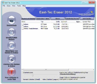 East-Tec Eraser Screenshot