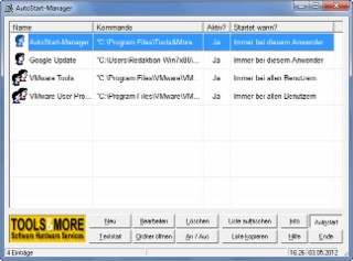 Autostart-Manager Screenshot