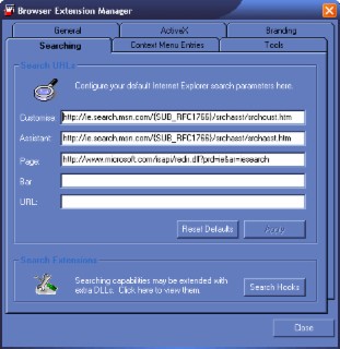 Extension Manager Screenshot