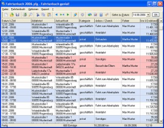 Fahrtenbuch Screenshot