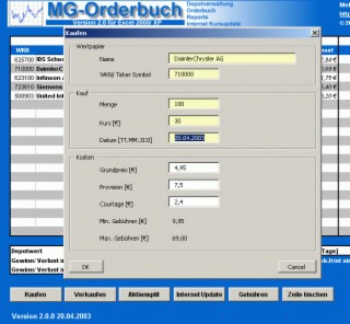 MG-Orderbuch Screenshot