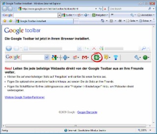 Google Toolbar IE Screenshot