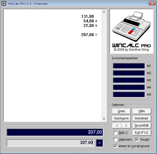 WinCalc PRO Screenshot