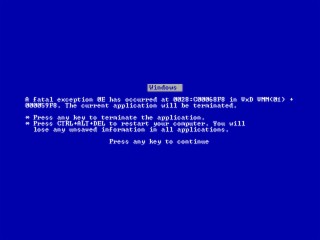 Bluescreen Saver Screenshot