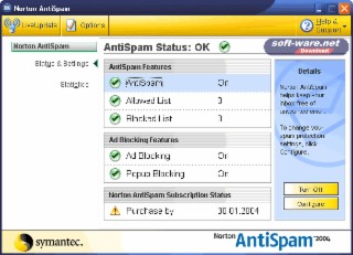 Norton AntiSpam Screenshot