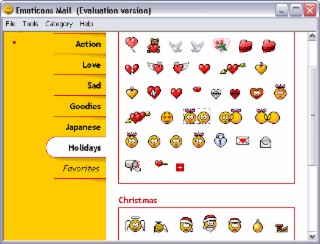 Emoticons Mail Screenshot