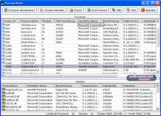 Prozess Radar Screenshot