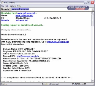 Win32Whois Screenshot