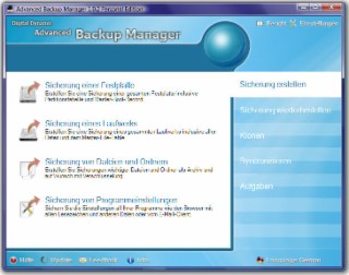 Advanced Backup Manager Screenshot