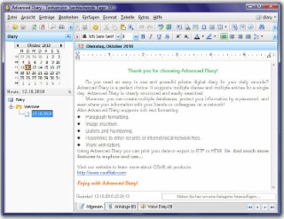 Advanced Diary Screenshot