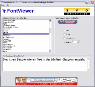 FontViewer Screenshot