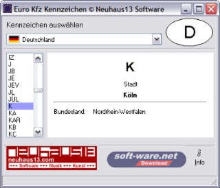 Kfz Kennzeichen Screenshot