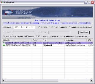 BhoScanner Screenshot