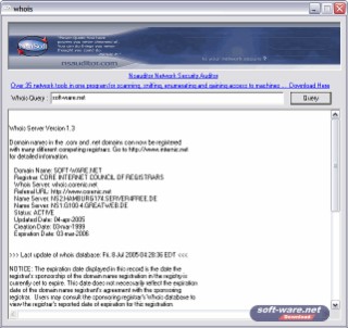 whois Screenshot