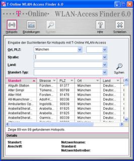 T-Online WLAN Screenshot