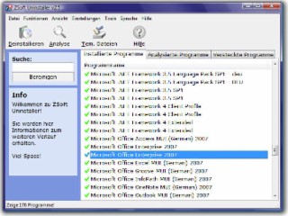 ZSoft Uninstaller Screenshot