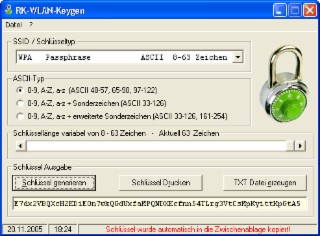 RK-WLAN-Keygen Screenshot