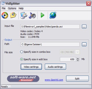 VidSplitter Screenshot