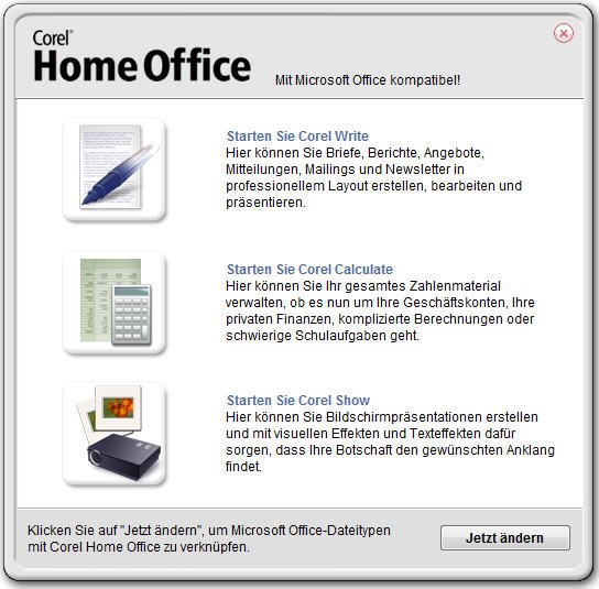 Corel Office Screenshot