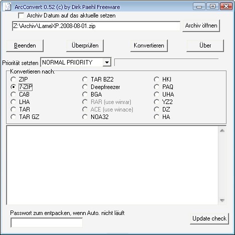 ArcConvert Screenshot