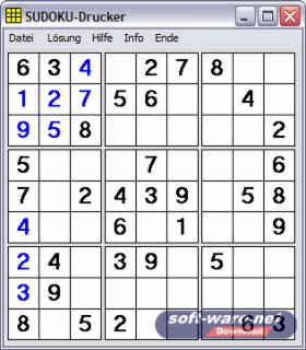 Sudoku-Drucker Screenshot