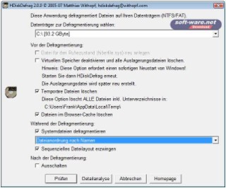 HDiskDefrag Screenshot