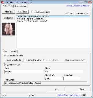 MP3 Album Maker Screenshot