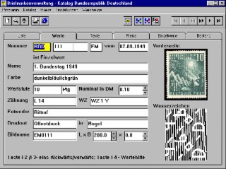 Briefmarken WBV Screenshot