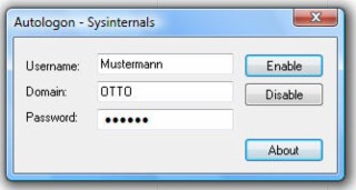 AutoLogon Screenshot