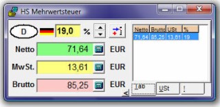 HS Mehrwertsteuer Screenshot