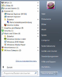 Handy Start Menu Screenshot