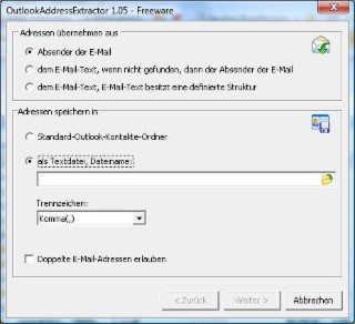 AddressExtractor Screenshot