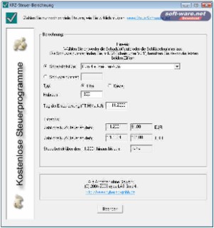 KFZ-Steuer Rechner Screenshot