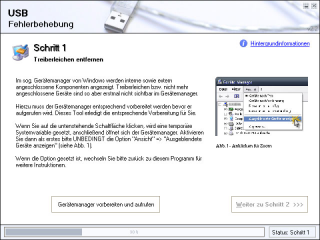 USB Fehlerbehebung Screenshot