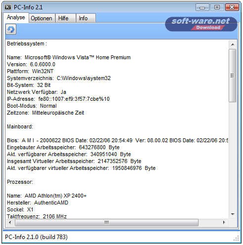PC-Info Screenshot