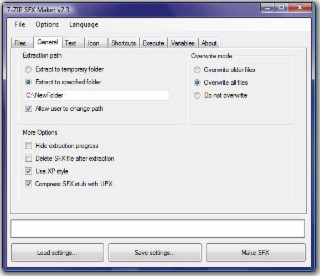7-ZIP SFX Maker Screenshot