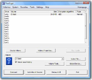 TrueCrypt Screenshot