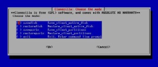 Clonezilla Screenshot