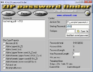 ZIP Password Screenshot